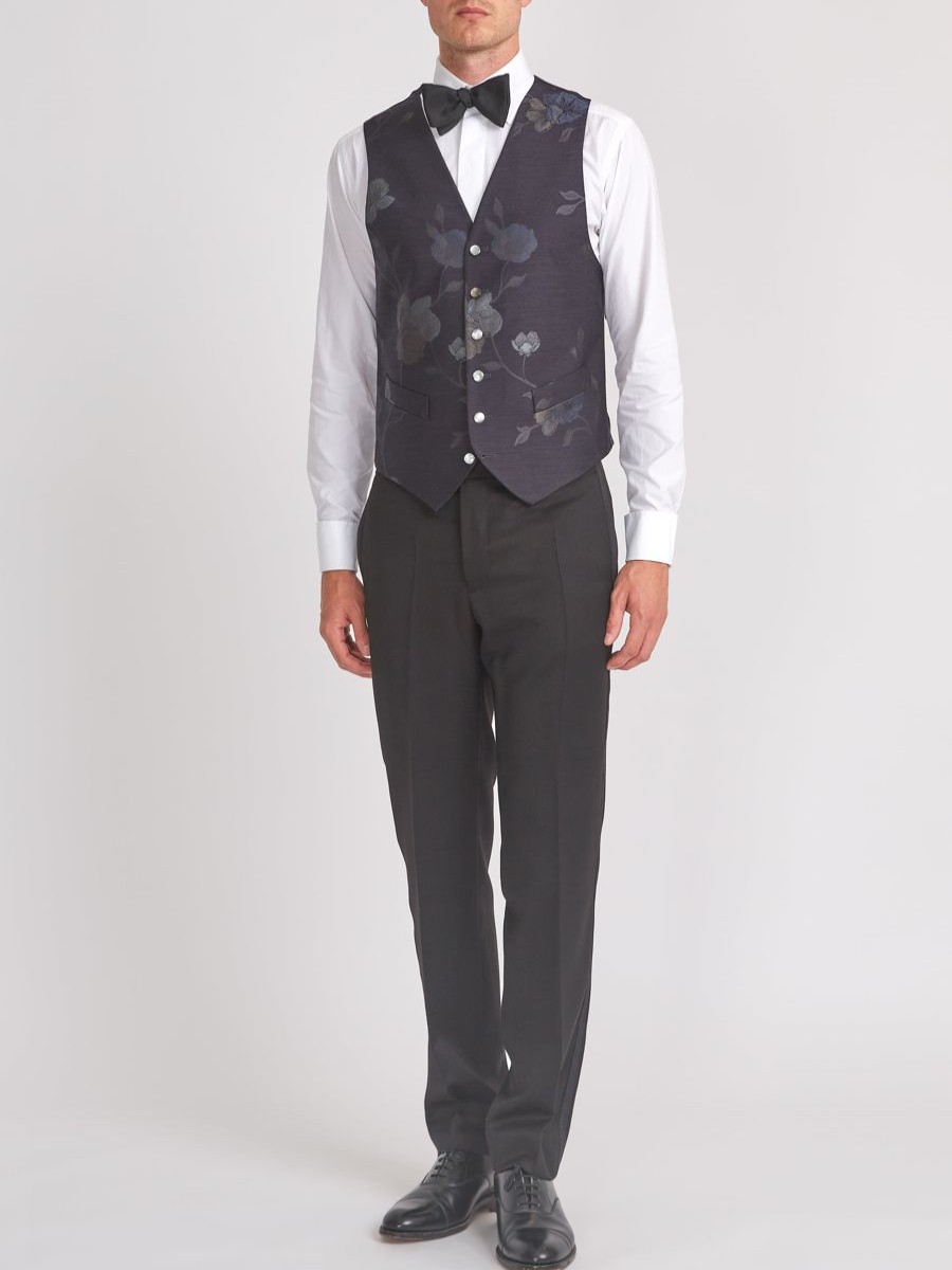 Menswear Favourbrook Waistcoats | Midnight Grantham Single Breasted 6 Button Waistcoat