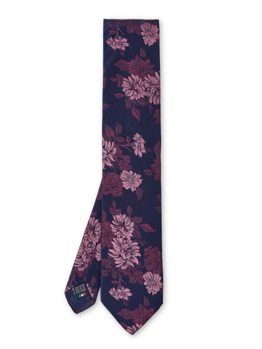 Menswear Favourbrook Ties | Pink Bourgainville Silk Tie