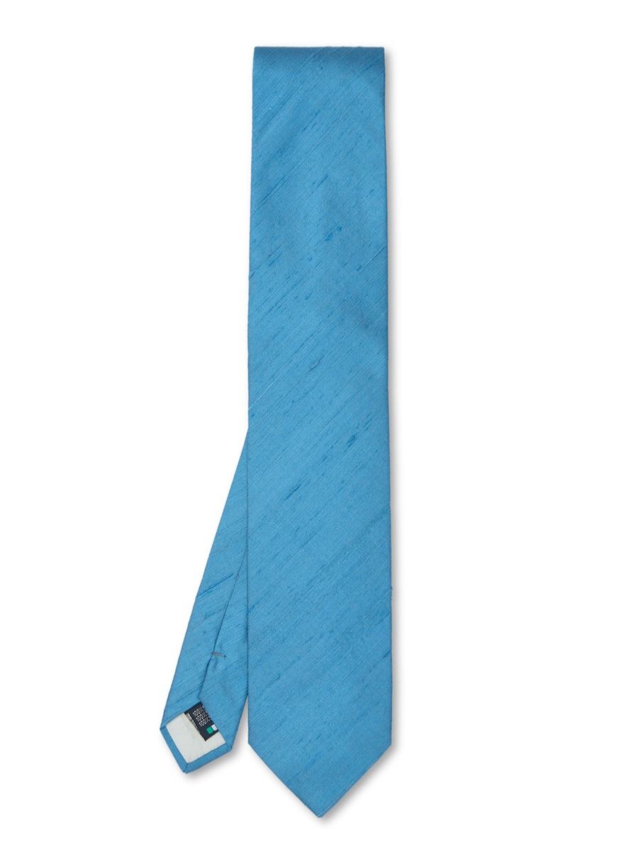 Menswear Favourbrook Ties | Colbalt Blue Douppion Tie