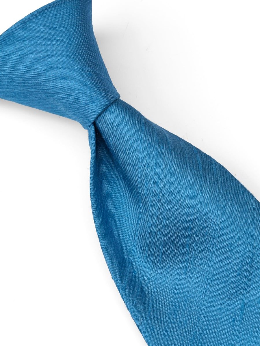 Menswear Favourbrook Ties | Colbalt Blue Douppion Tie