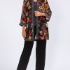 Womenswear Favourbrook Jackets & Coats | Kemi Jacket Black Red Carrick Silk Devore Chiffon