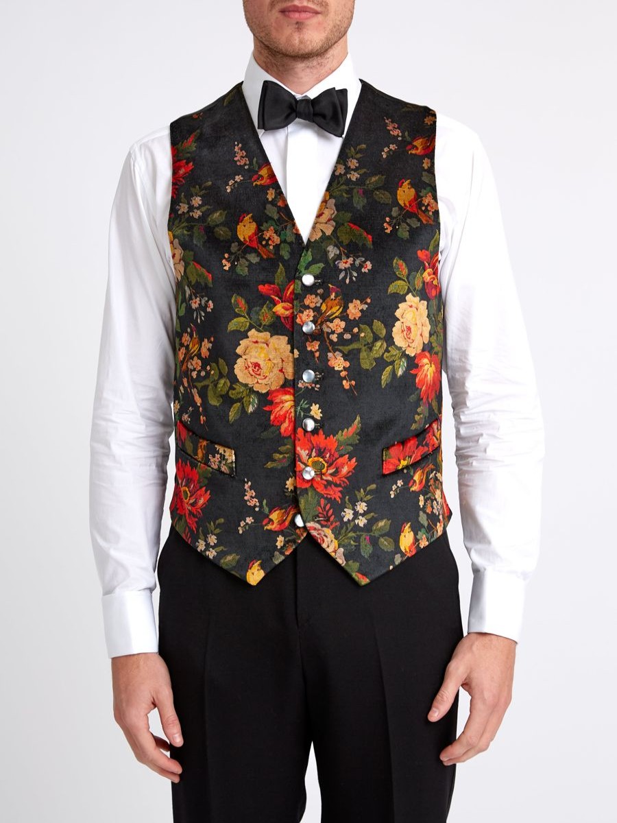 Menswear Favourbrook Waistcoats | Film Noir Lady Kristina Cotton Single Breasted 6 Button Waistcoat