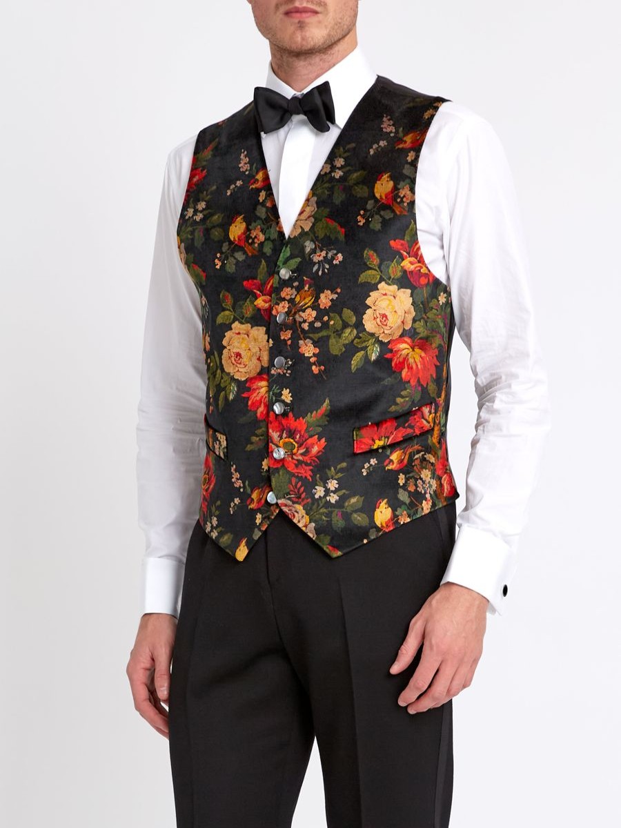 Menswear Favourbrook Waistcoats | Film Noir Lady Kristina Cotton Single Breasted 6 Button Waistcoat