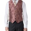 Menswear Favourbrook Waistcoats | Pink Starburst Silk Single Breasted 6 Button Waistcoat