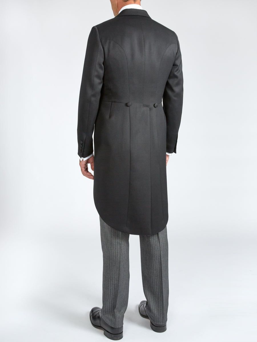 Menswear Favourbrook Morning Coats | Black Hampton Barathea Wool Morning Coat