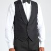 Menswear Favourbrook Waistcoats | Midnight Vincent Wool Single Breasted 4 Button Shawl Lapel Waistcoat