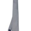 Menswear Favourbrook Ties | Silver Blue Berries Silk Tie