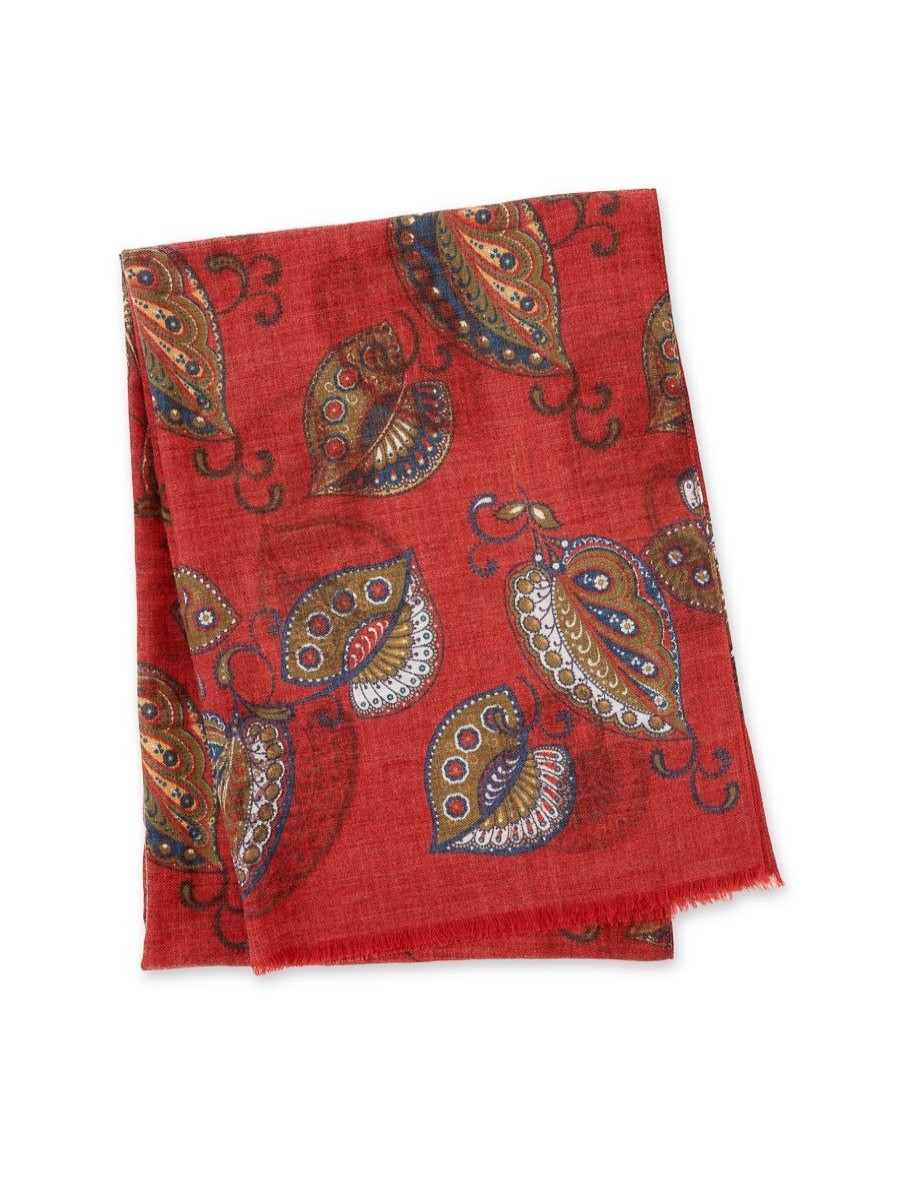 Menswear Favourbrook Scarves & Cravats | Multi Paisley Wool Scarf