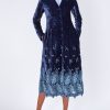 Womenswear Favourbrook Jackets & Coats | Whitehall Coat Royal Blue Carwynn Silk Velvet