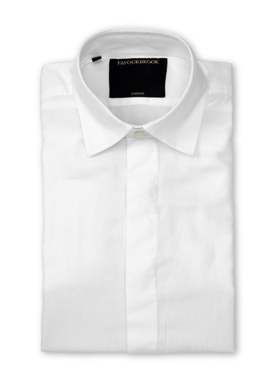 Menswear Favourbrook Shirts | White Harland Cotton Ivy Shirt