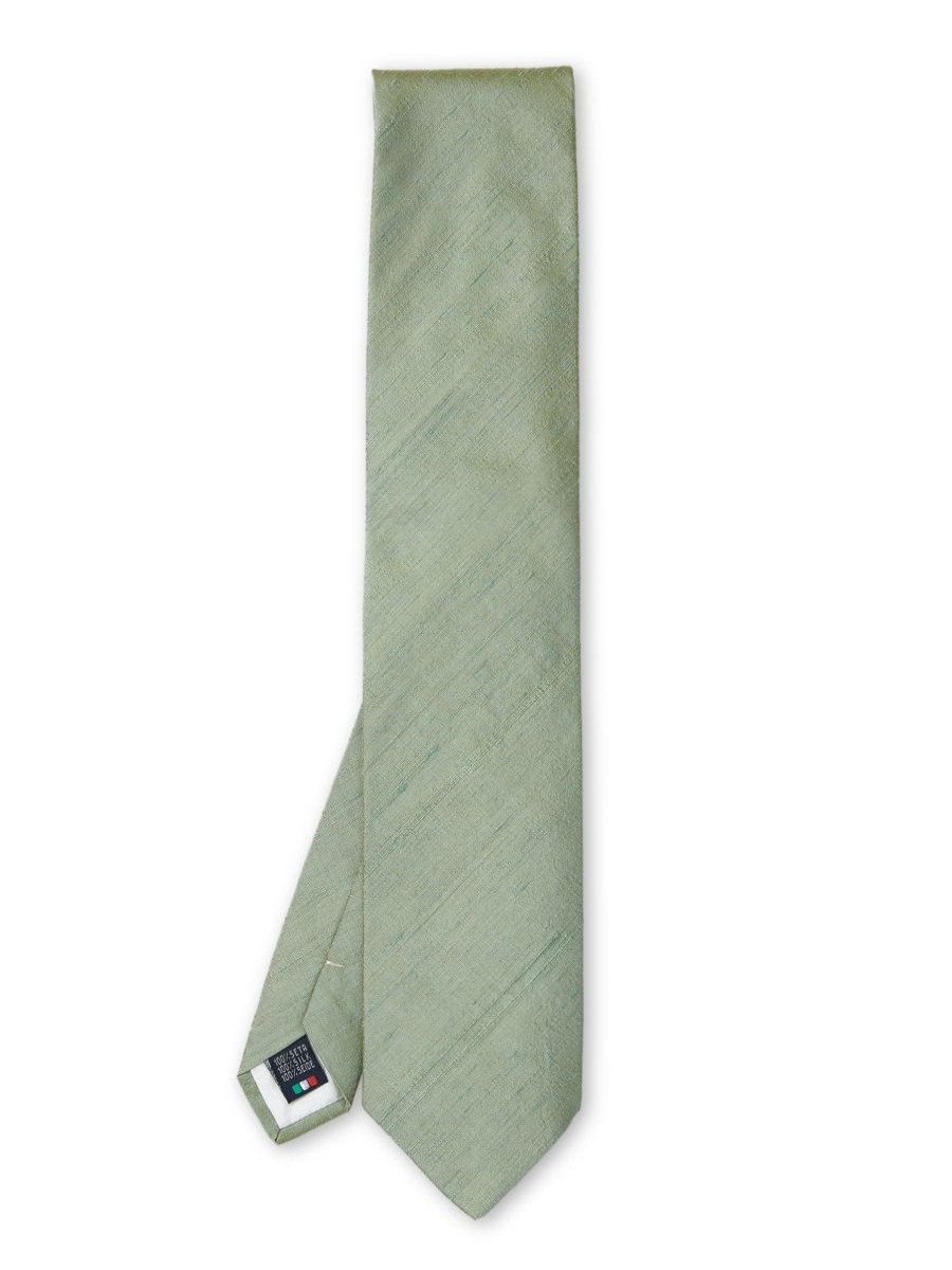 Menswear Favourbrook Ties | Celadon Douppion Silk Tie