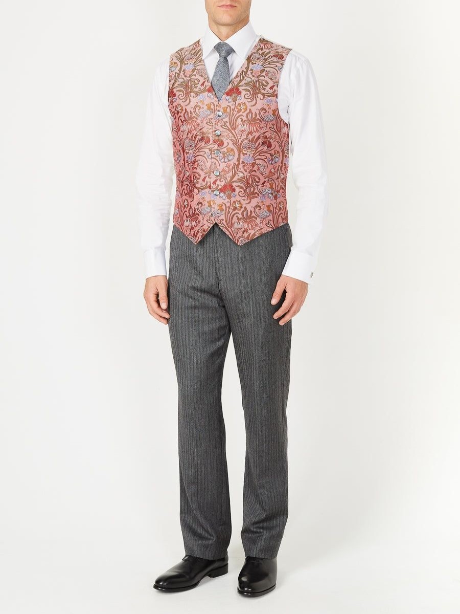 Menswear Favourbrook Waistcoats | Rose Davenport Silk Single Breasted 6 Button Waistcoat