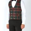 Menswear Favourbrook Waistcoats | Multi Dunrobin Wool Double Breasted 8 Button Shawl Lapel Waistcoat