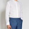 Menswear Favourbrook Shirts | White Colne Linen Helford Shirt