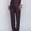 Menswear Favourbrook Trousers | Tartan Lindsey High Waisted Flat Front Trousers