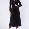 Womenswear Favourbrook Jackets & Coats | Long Swing Coat Navy Wind Velvet