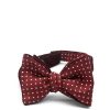 Menswear Favourbrook Bow Ties & Cummerbunds | Burgundy Velvet / Burgundy Pickwick Large Party Bow Tie With Contrast