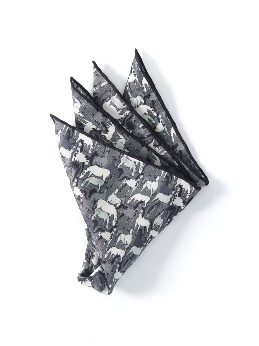 Menswear Favourbrook Pocket Squares | Grey Paddock Handkerchief