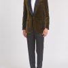 Menswear Favourbrook Smoking Jackets | Olive Velvet Cotton Chaucer Jacket