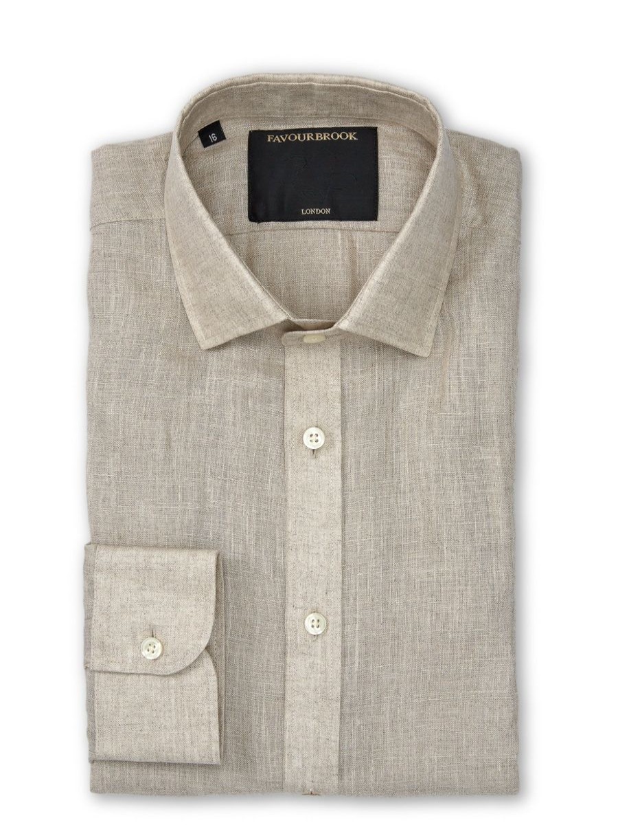 Menswear Favourbrook Shirts | Natural Colne Helford Shirt