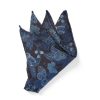 Menswear Favourbrook Pocket Squares | Navy Brimstone Silk Wool Pocket Square