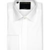 Menswear Favourbrook Shirts | White Marcella Poplin Cotton Bib Front Dress Shirt