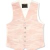 Menswear Favourbrook Waistcoats | Pink Ikat Silk Single Breasted 6 Button Waistcoat