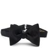 Menswear Favourbrook Bow Ties & Cummerbunds | Black Duchesse Satin Silk Large Party Bow Tie