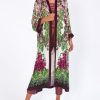 Womenswear Favourbrook Jackets & Coats | Kimono Coat Lime Aubergine Rhydian Silk Velvet