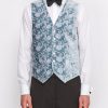 Menswear Favourbrook Waistcoats | Silver Anais Velvet Single Breasted 6 Button Waistcoat