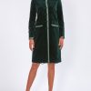 Womenswear Favourbrook Jackets & Coats | St James Coat Racing Green Plain Cotton Velvet