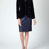 Womenswear Favourbrook Jackets & Coats | Victoriana Jacket Navy Plain Cotton Velvet