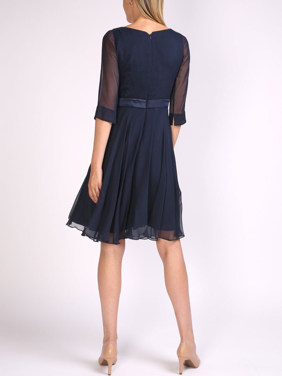 Womenswear Favourbrook Dresses | Serena Circle Dress Midnight Silk Georgette