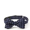 Menswear Favourbrook Bow Ties & Cummerbunds | Navy Pickwick Silk Bow Tie