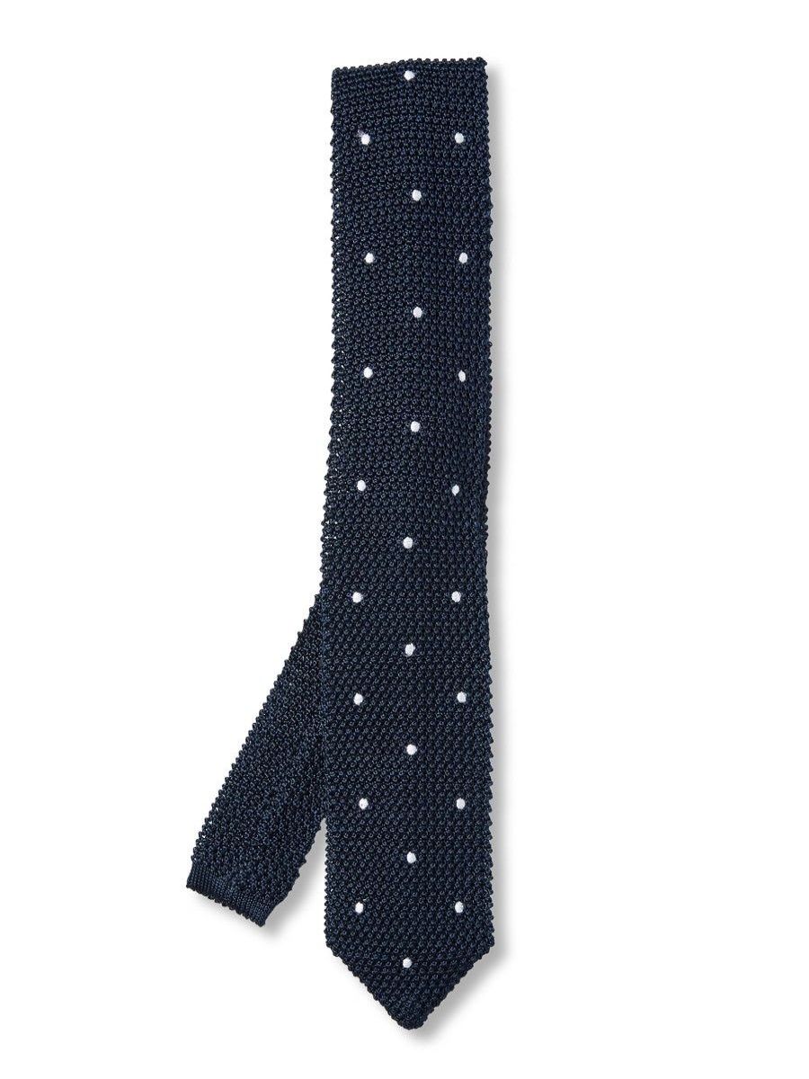 Menswear Favourbrook Ties | Midnight Bellagio Knitted Silk Tie