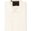 Menswear Favourbrook Shirts | Ivory Poplin Cotton Pleated Pintuck Dress Shirt