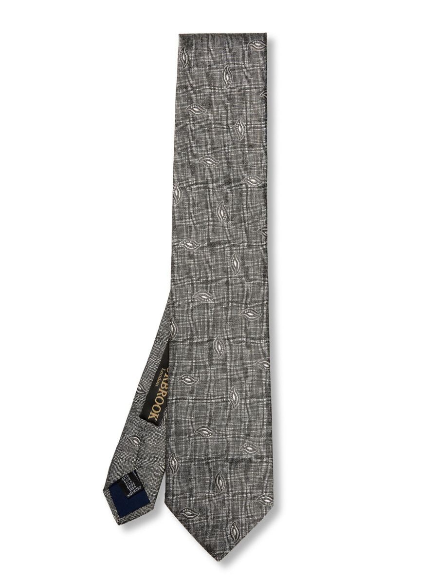 Menswear Favourbrook Ties | Charcoal Studland Silk Tie