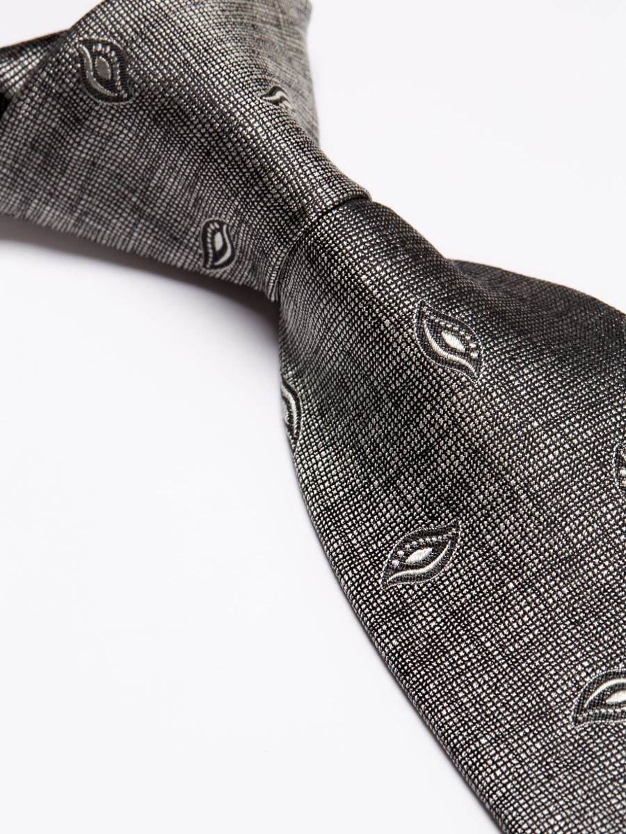 Menswear Favourbrook Ties | Charcoal Studland Silk Tie