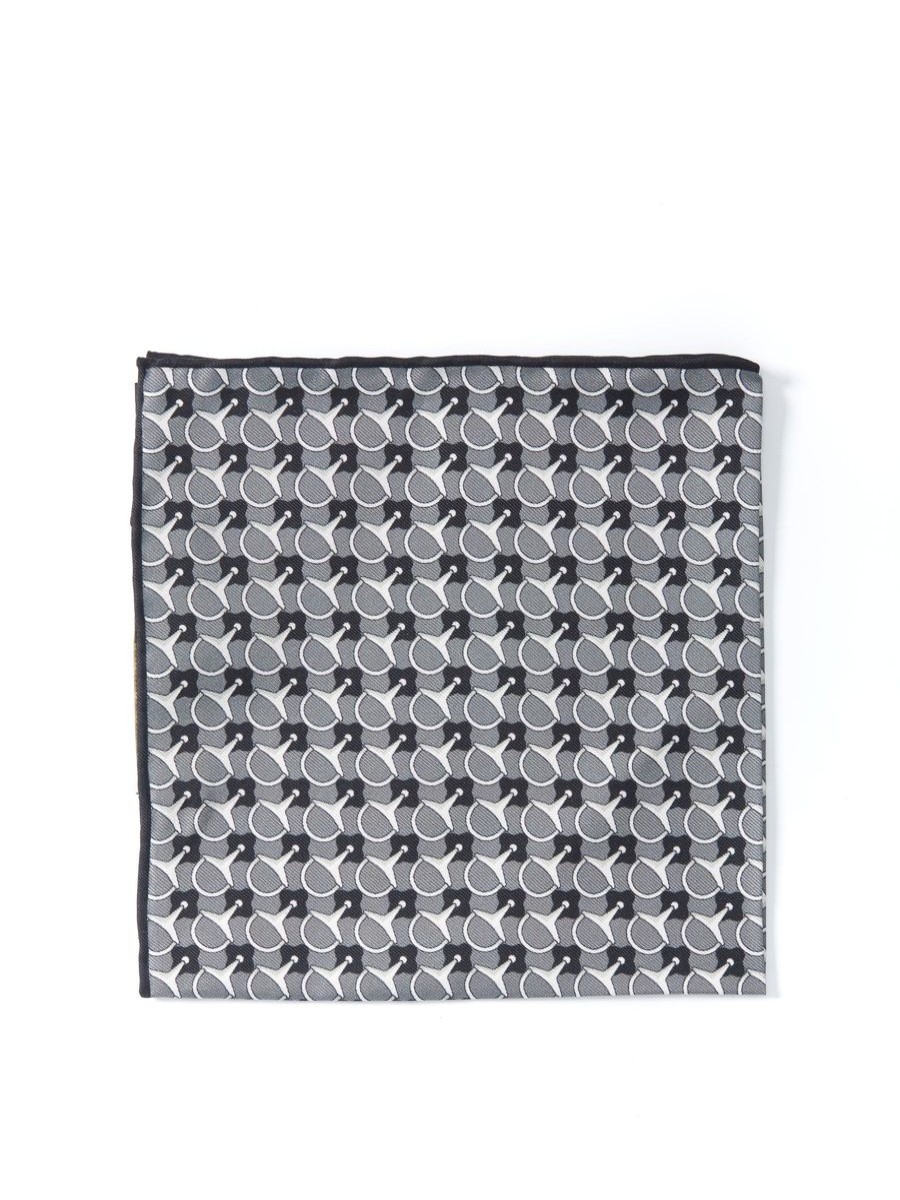 Menswear Favourbrook Pocket Squares | Grey Stirrup Handkerchief