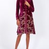 Womenswear Favourbrook Jackets & Coats | Westminster Coat Magenta Polyantha Silk Velvet