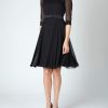 Womenswear Favourbrook Dresses | Serena Circle Dress Black Georgette Silk Georgette