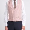 Menswear Favourbrook Waistcoats | Pink Linton Double Breasted 8 Button Shawl Lapel Waistcoat