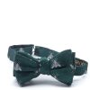 Menswear Favourbrook Bow Ties & Cummerbunds | Green & Silver Silk Bees Bow Tie