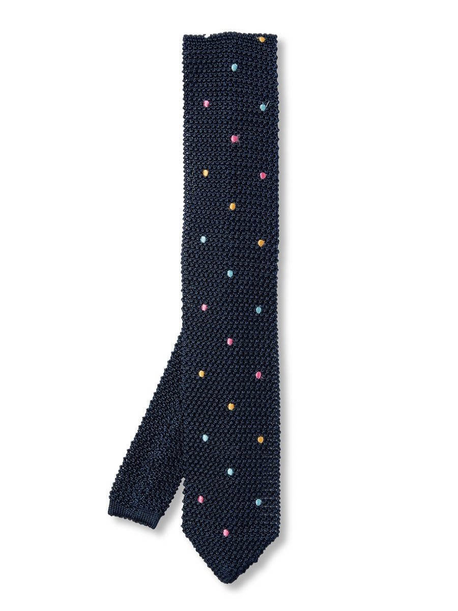 Menswear Favourbrook Ties | Midnight Multi Bellagio Knitted Silk Tie