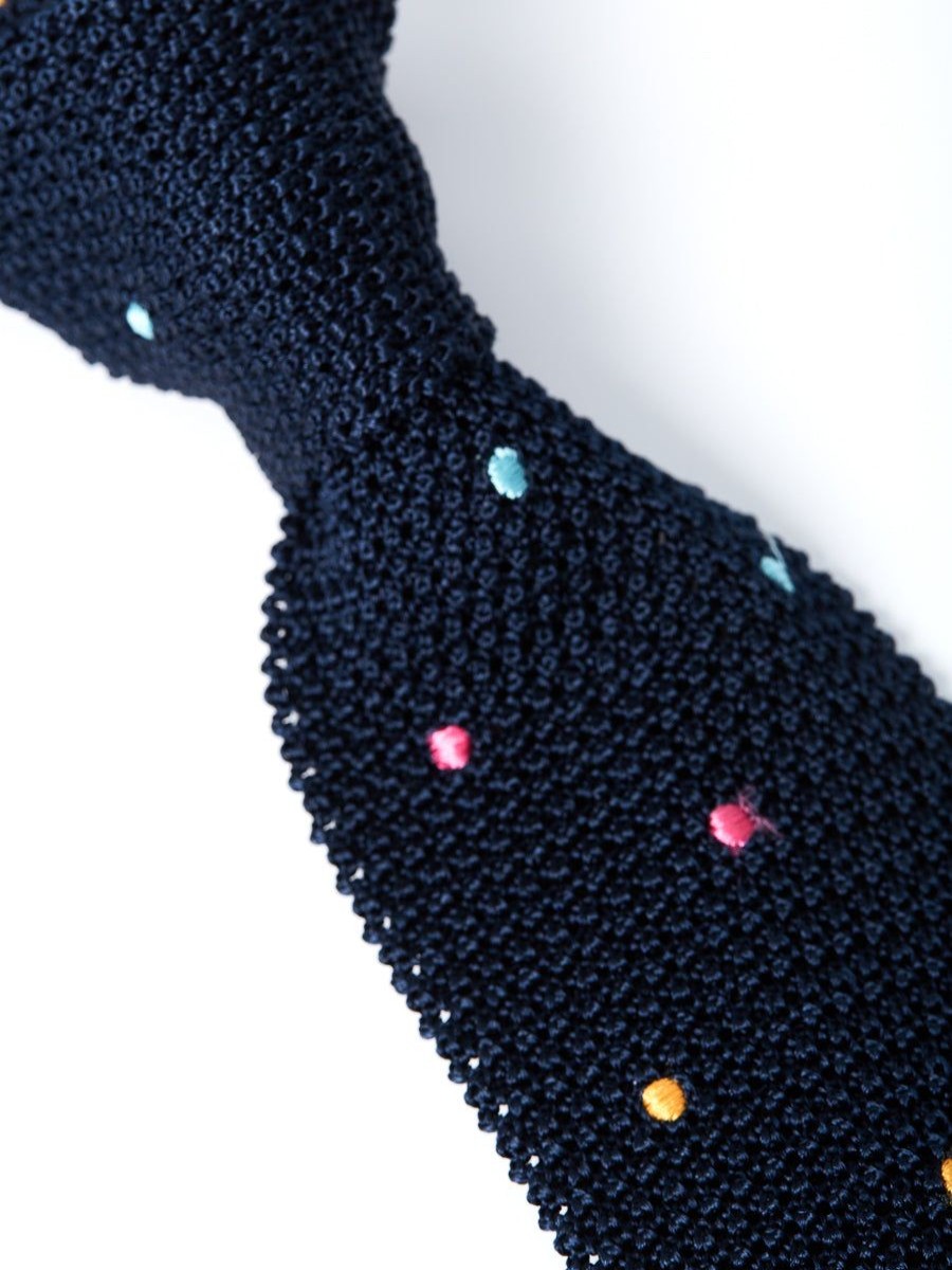 Menswear Favourbrook Ties | Midnight Multi Bellagio Knitted Silk Tie