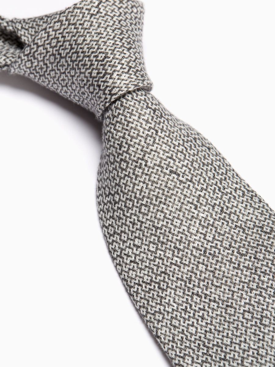 Menswear Favourbrook Ties | Charcoal Culcross Linen Tie