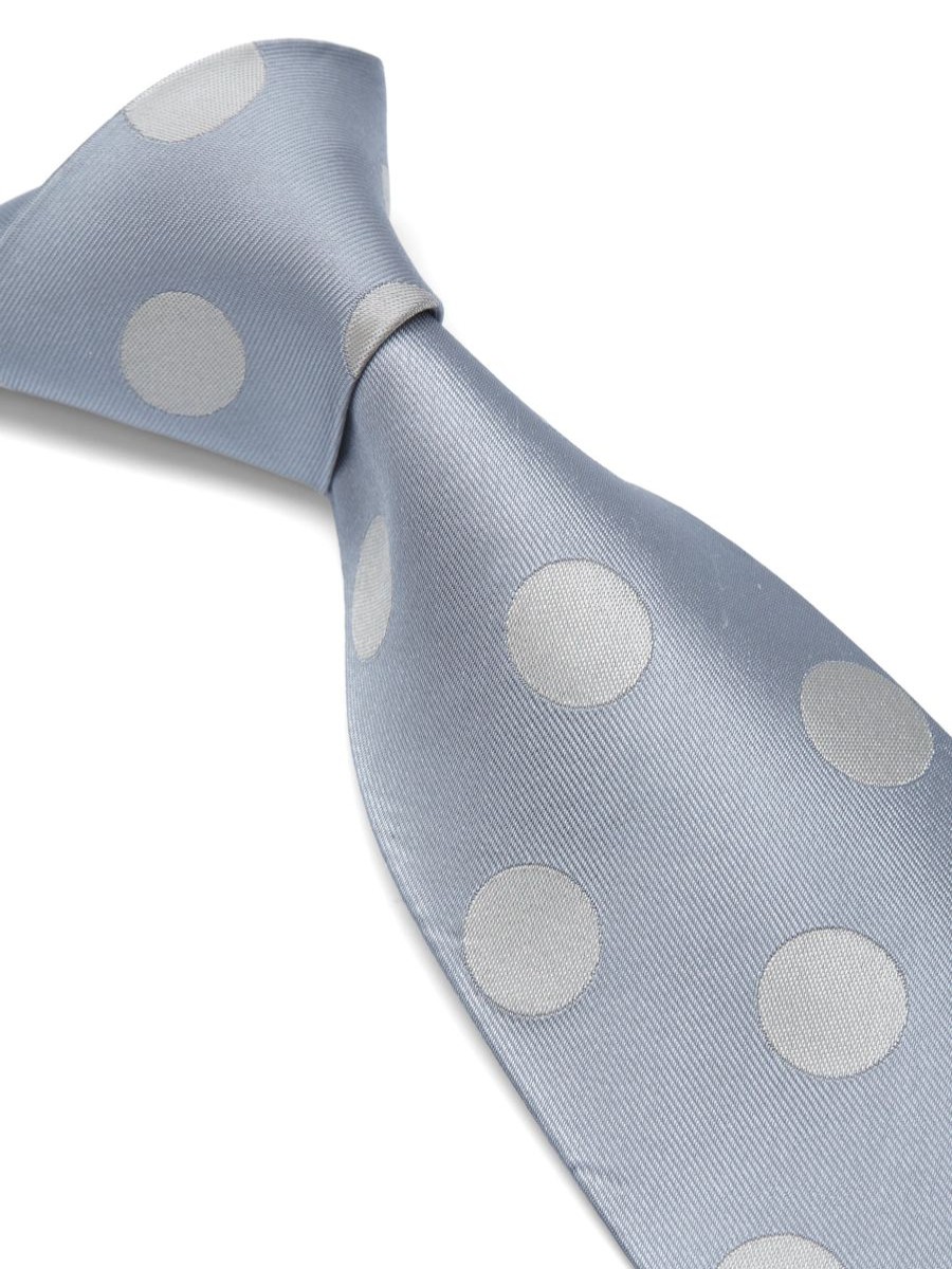 Menswear Favourbrook Ties | Cambridge Spot Grey/Cream Silk Tie