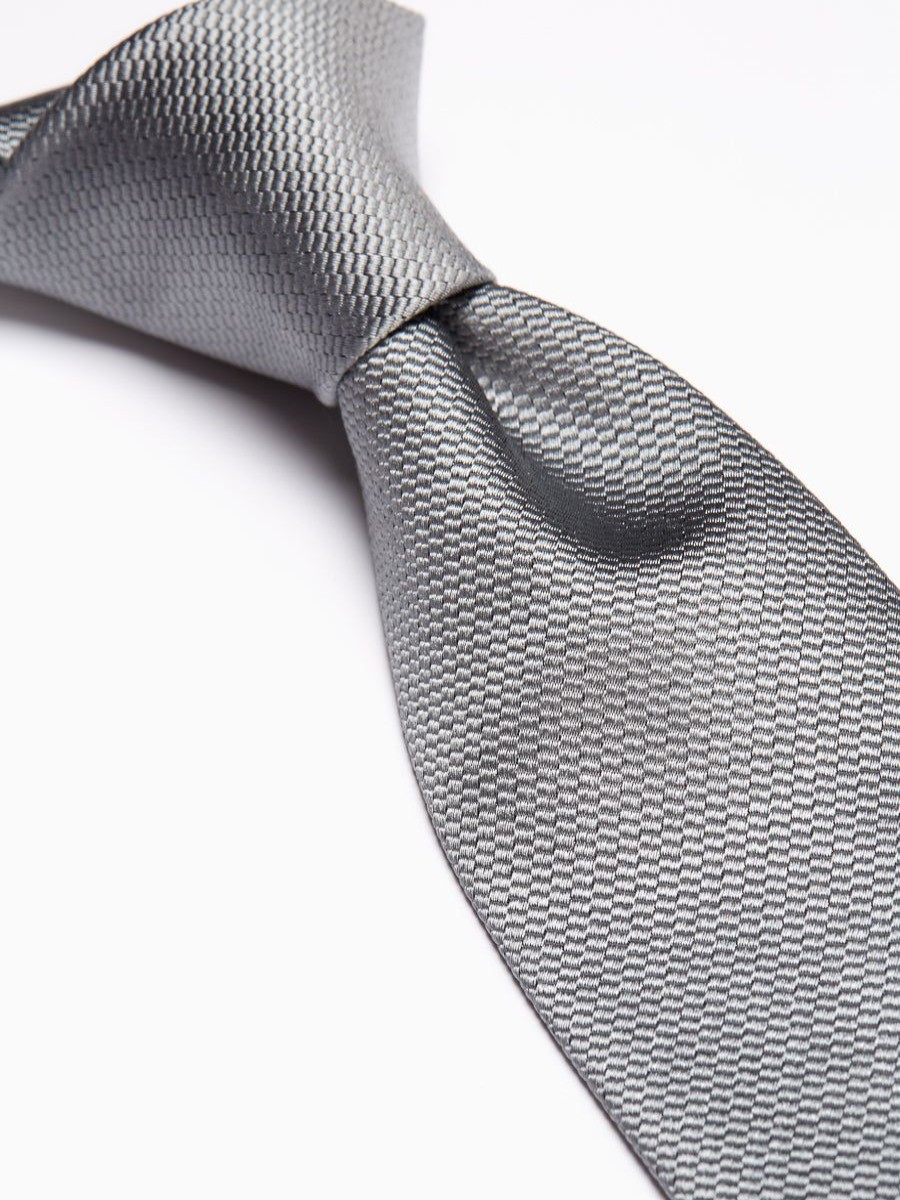 Menswear Favourbrook Ties | Silver Woven Silk Tie