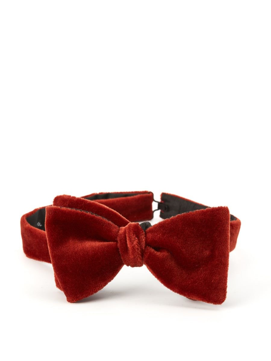 Menswear Favourbrook Bow Ties & Cummerbunds | Rust Velvet Bow Tie