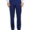 Menswear Favourbrook Trousers | Azure Tonic Mohair Wool Flat-Front Trouser